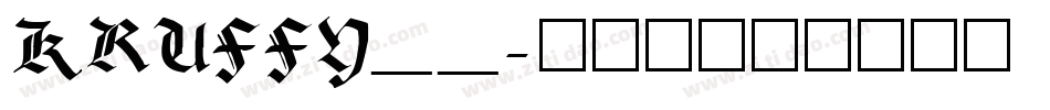 KRUFFY__字体转换