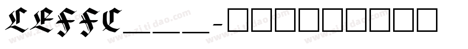 LEFFC___字体转换