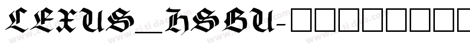 LEXUS_HSBU字体转换