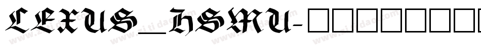 LEXUS_HSMU字体转换