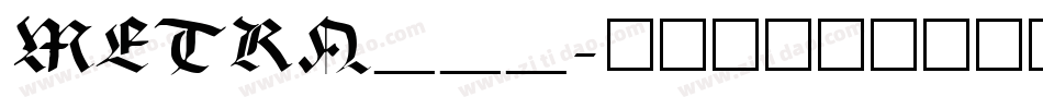METRN___字体转换