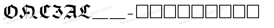 ONCIAL__字体转换