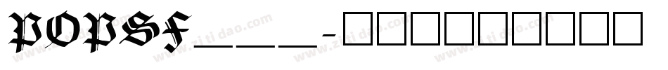 POPSF___字体转换