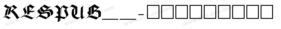 RESPUB__字体转换