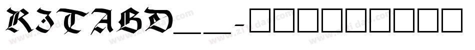 RITABD__字体转换