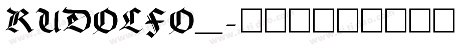 RUDOLFO_字体转换