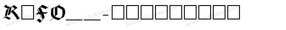 RxFO__字体转换