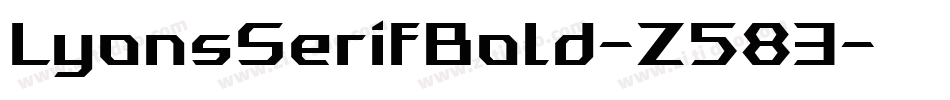 LyonsSerifBold-Z583字体转换