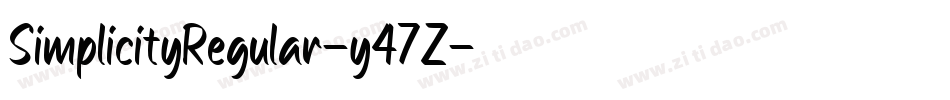 SimplicityRegular-y47Z字体转换