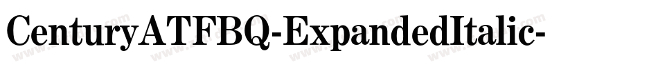 CenturyATFBQ-ExpandedItalic字体转换
