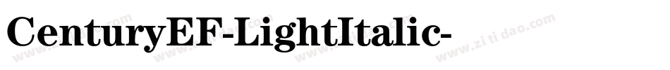 CenturyEF-LightItalic字体转换