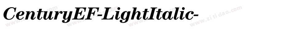 CenturyEF-LightItalic字体转换