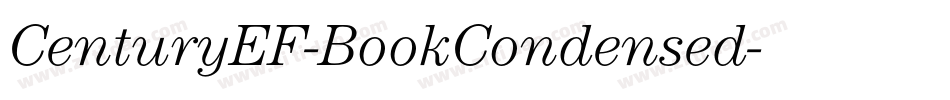 CenturyEF-BookCondensed字体转换