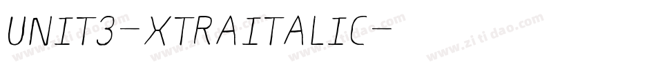 Unit3-XtraItalic字体转换