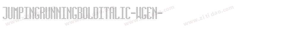 JumpingRunningBoldItalic-WGEn字体转换