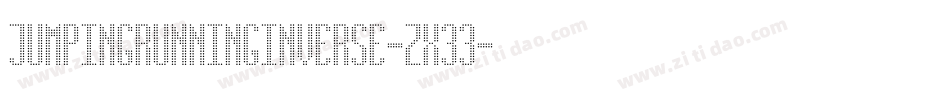 JumpingRunningInverse-Zx33字体转换
