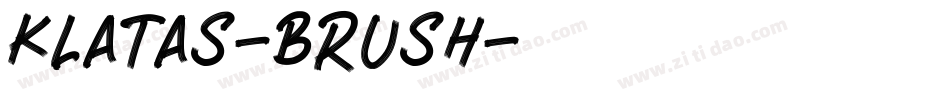 Klatas-Brush字体转换