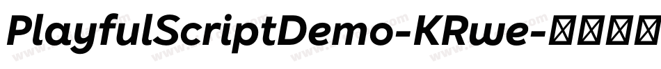 PlayfulScriptDemo-KRwe字体转换