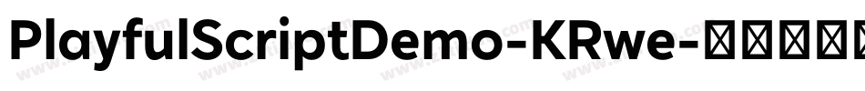 PlayfulScriptDemo-KRwe字体转换