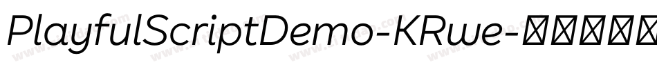 PlayfulScriptDemo-KRwe字体转换