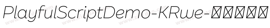 PlayfulScriptDemo-KRwe字体转换