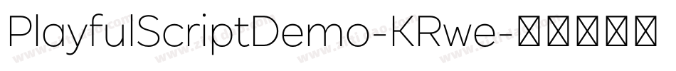 PlayfulScriptDemo-KRwe字体转换