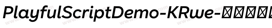 PlayfulScriptDemo-KRwe字体转换