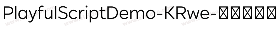 PlayfulScriptDemo-KRwe字体转换