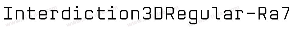 Interdiction3DRegular-Ra73字体转换