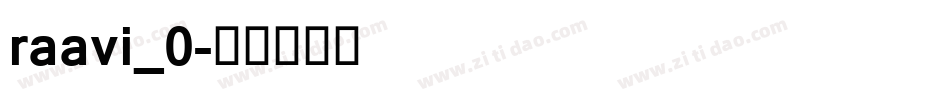 raavi_0字体转换