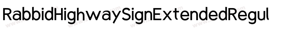 RabbidHighwaySignExtendedRegular-RG1A字体转换