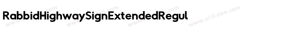 RabbidHighwaySignExtendedRegular-RG1A字体转换