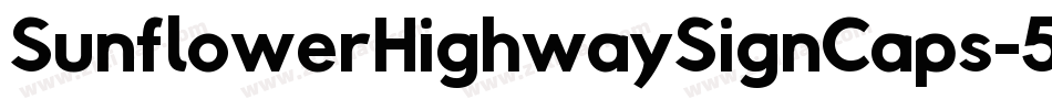 SunflowerHighwaySignCaps-54DV字体转换