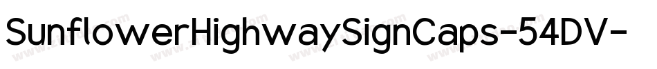 SunflowerHighwaySignCaps-54DV字体转换