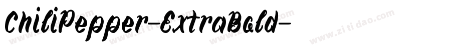 ChiliPepper-ExtraBold字体转换