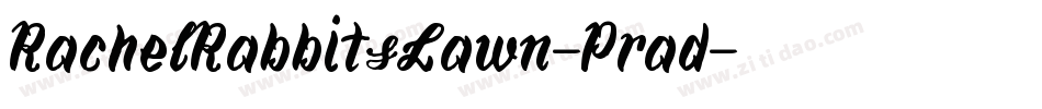 RachelRabbitsLawn-Prad字体转换
