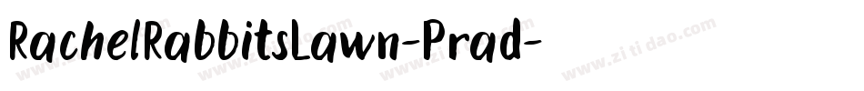RachelRabbitsLawn-Prad字体转换