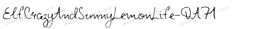 ElfCrazyAndSunnyLemonLife-DA71字体转换