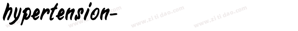 hypertension字体转换
