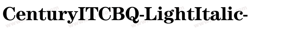 CenturyITCBQ-LightItalic字体转换