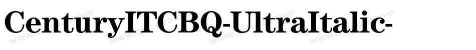CenturyITCBQ-UltraItalic字体转换