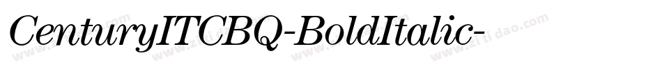 CenturyITCBQ-BoldItalic字体转换