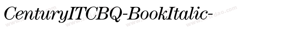 CenturyITCBQ-BookItalic字体转换