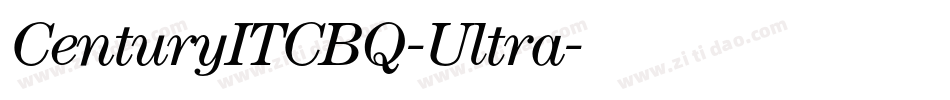 CenturyITCBQ-Ultra字体转换