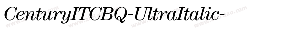 CenturyITCBQ-UltraItalic字体转换