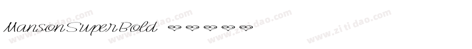 MansonSuperBold字体转换