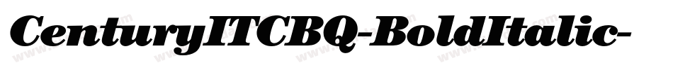 CenturyITCBQ-BoldItalic字体转换