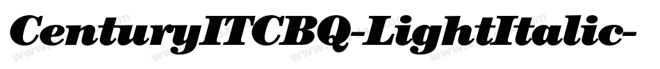CenturyITCBQ-LightItalic字体转换