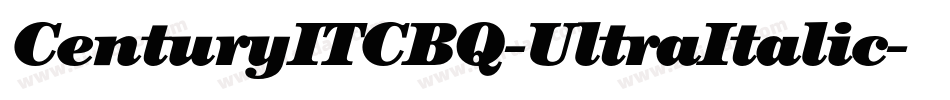 CenturyITCBQ-UltraItalic字体转换