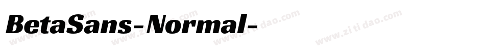 BetaSans-Normal字体转换